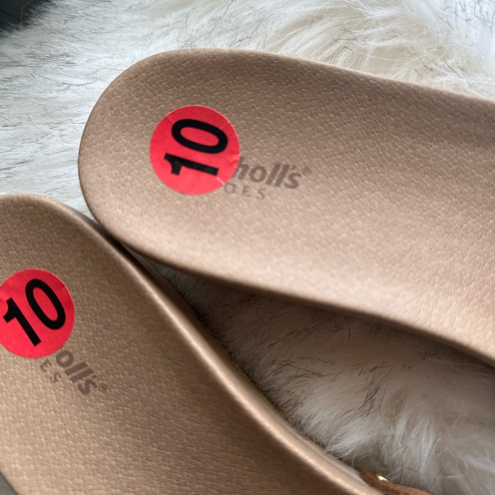 Dr. Scholl's Tan Suede Buckle Sandals - Picture 9 of 14